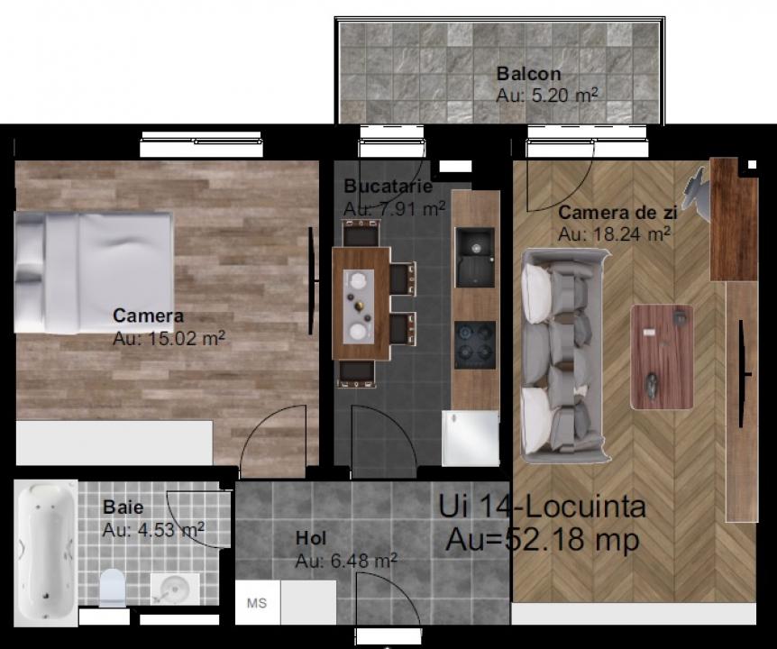 Apartament 2 camere decomandat, bloc nou, zona Oasului