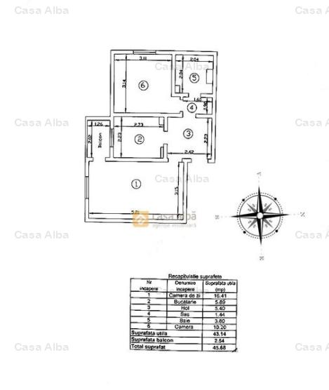 Canta - Moara de Foc, 2 camere decomandat, partial mobilat