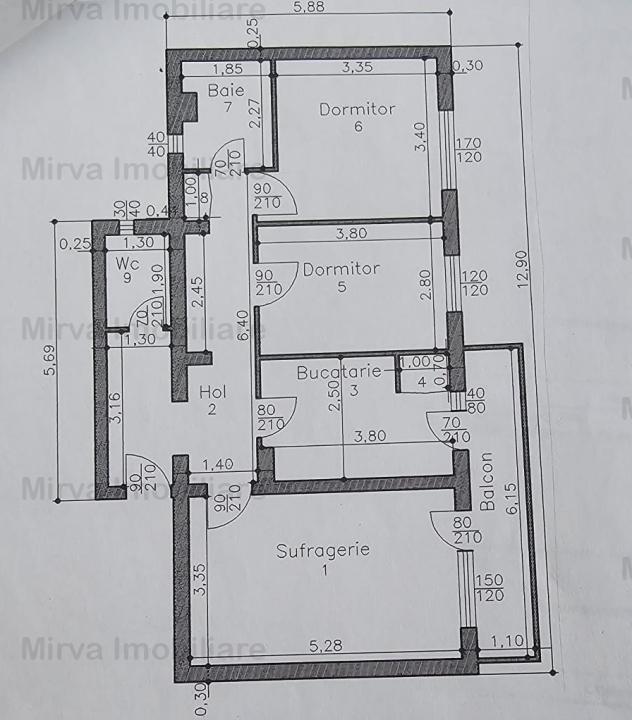 Vanzare apartament 3 camere, 2 bai, zona Republicii-Caraiman