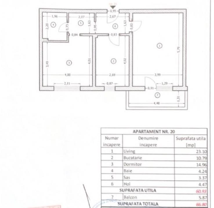 Apartament 2 camere ( Rahova Salaj - Art Temple 2 ) - bloc 2019