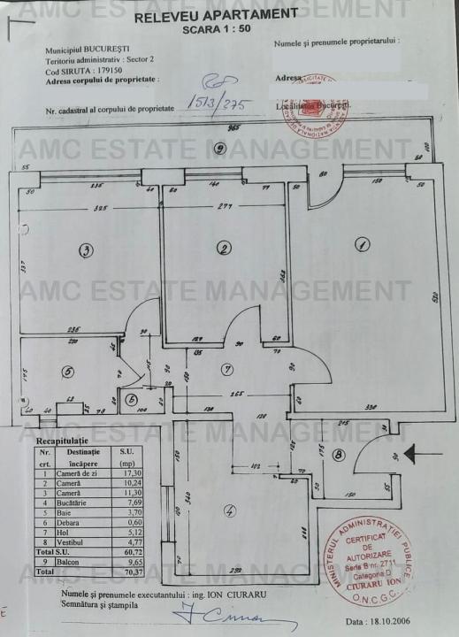 De vanzare 3 camere decomandat 70 mp Mobilat Utilat - Sos Pantelimon - bloc reabilitat