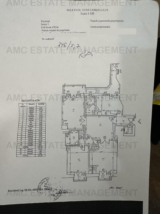 De vanzare 4 camere str Ion Campineanu - Victoriei - vis-avis de hotel NOVOTEL