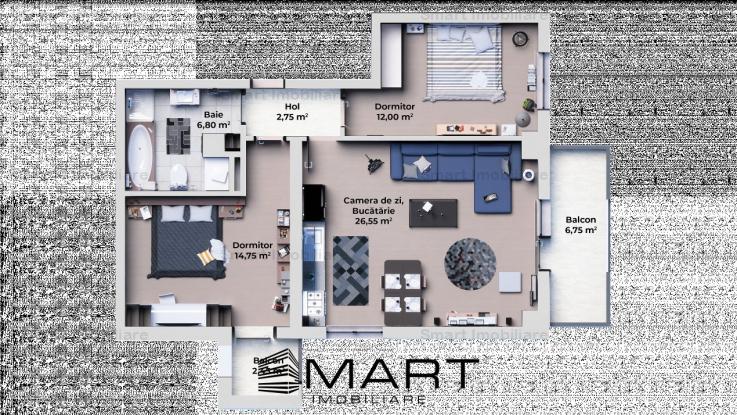 Apartament 3 camere decomandat 63 mp la CHEIE zona Calea Surii Mici