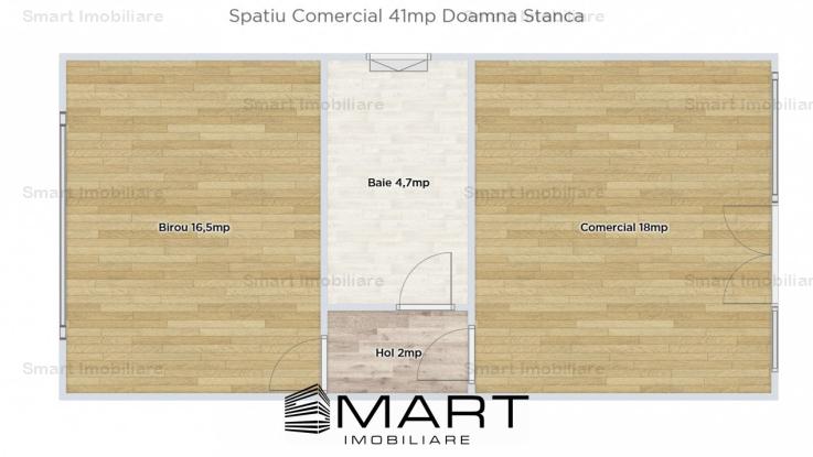 Spatiu comercial 41mp strada Doamna Stanca