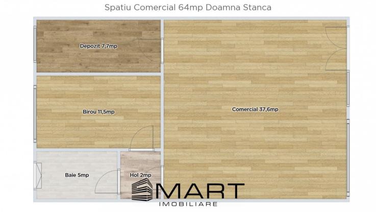 Spatiu comercial 64mp strada Doamna Stanca