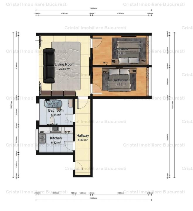 Apartament 3 camere, confort 1, semidecomandat, centrala propie Baba novac