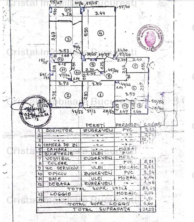 Apartament 4 cam transformat in 3cam, parcare, boxa, metrou Mihai Bravu