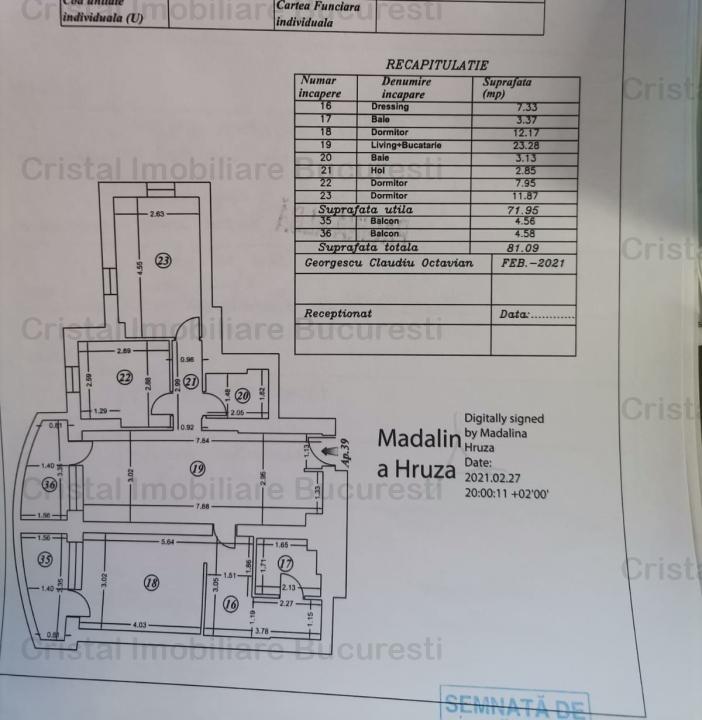 Apartament 4 camere, semidecomandat, sud est, geam la baie, 5 min Metrou