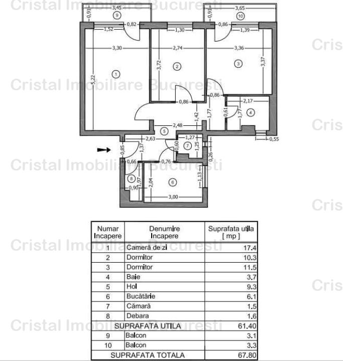 Apartament 3 camere, Tineretului, Sincai, Radulescu Motru. 