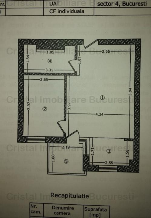 Apartament 2 camere, Complex The Park Tineretului. cu Centrala, open space. 