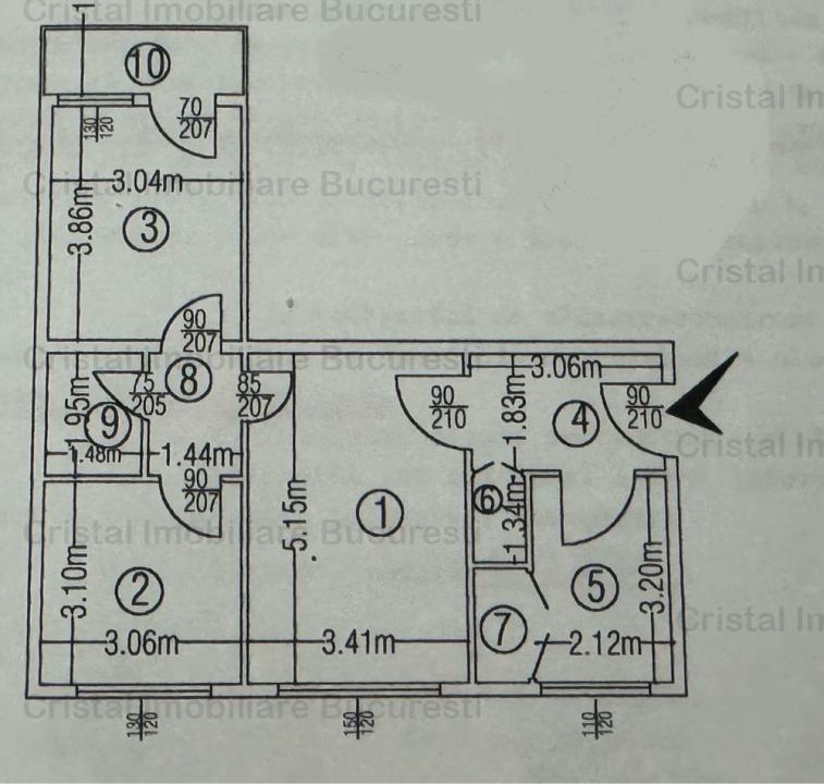 Apartament 3 camere, Titan - Barajul Bistritei, etaj 2/4