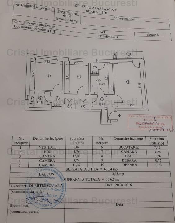 Apartament 3 camere de vanzare Drumul Taberei Metrou Constantin Brancus