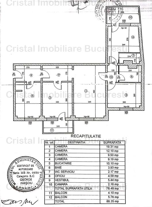 Apartament 4 camere Calea Mosilor