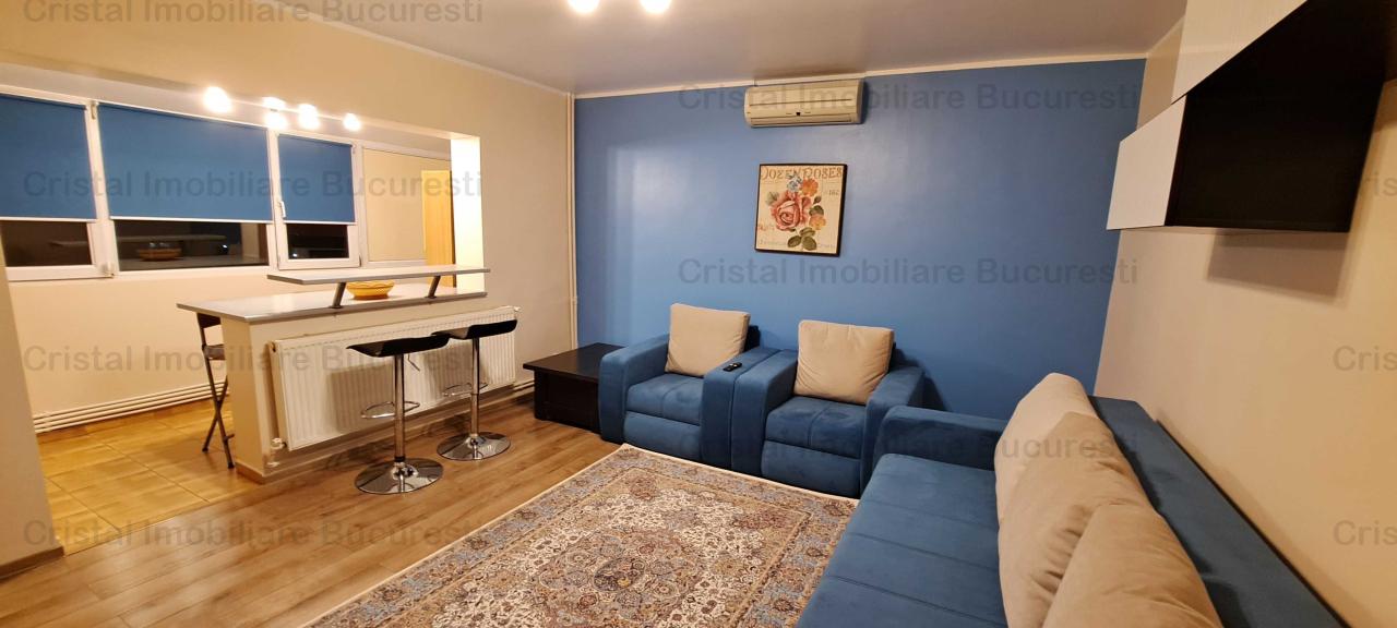 Apartament complet renovat, 2 dormitoare, living spatios, bar