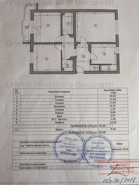 Apartament 3 camere de lux, Doamna Ghica-Pancota