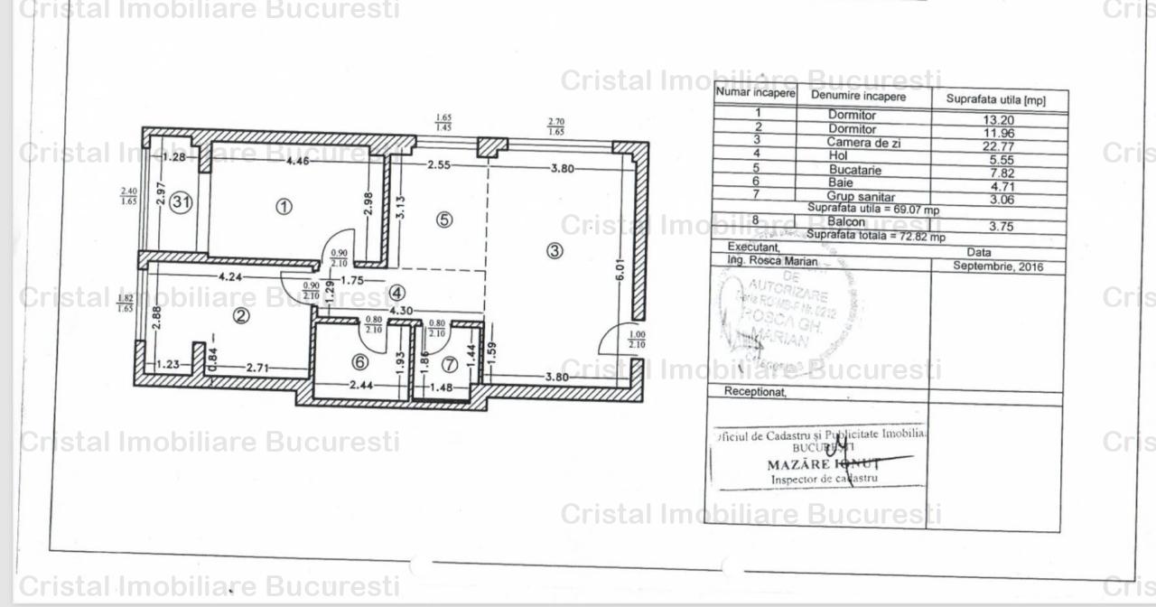 Apartament 3 camere, Lux, Brancoveanu-Turnu Magurele. Curte. Loc parcare. 