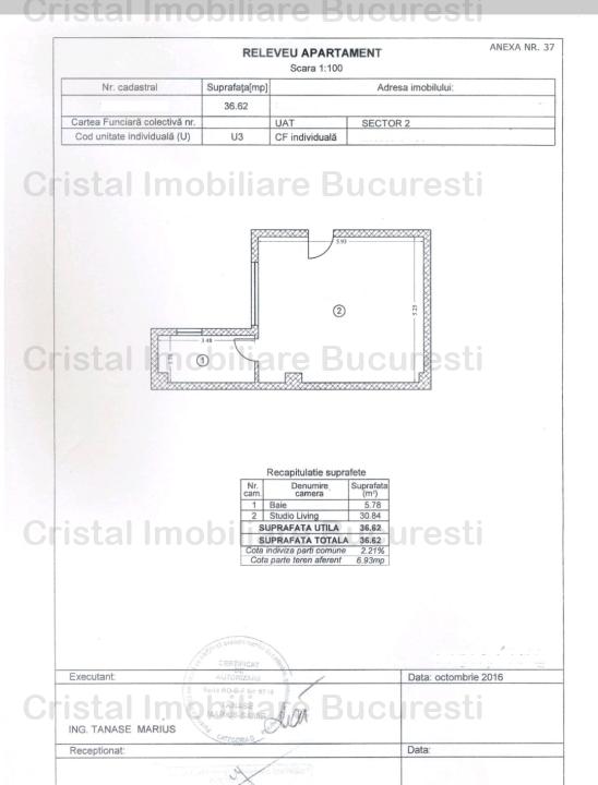 Studio tip Lux, zona centrala, preluare chirias, ideal Investitie, metrou Iancului