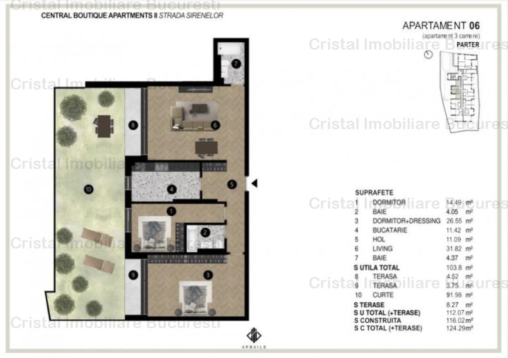 Apartament 3 camere de lux in Central Butique