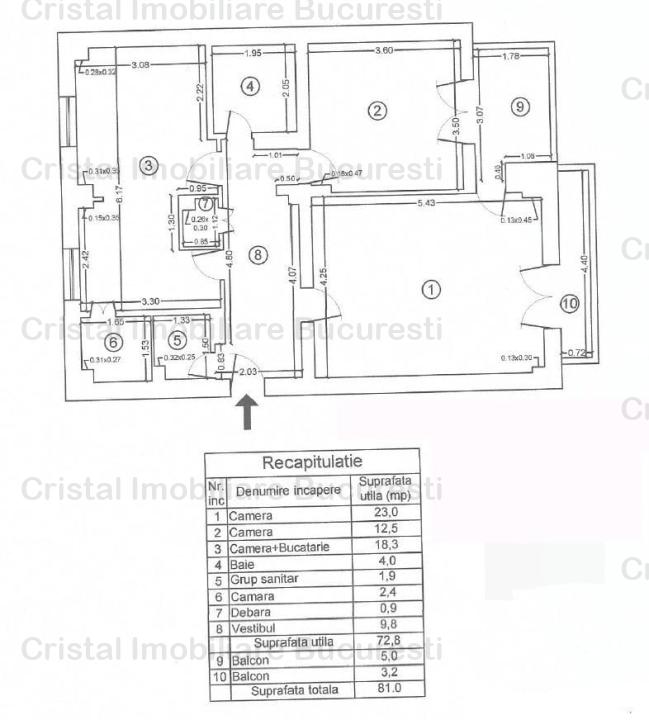 3 camere central,Bd.Natiunile Unite, 2/7, bloc 1995