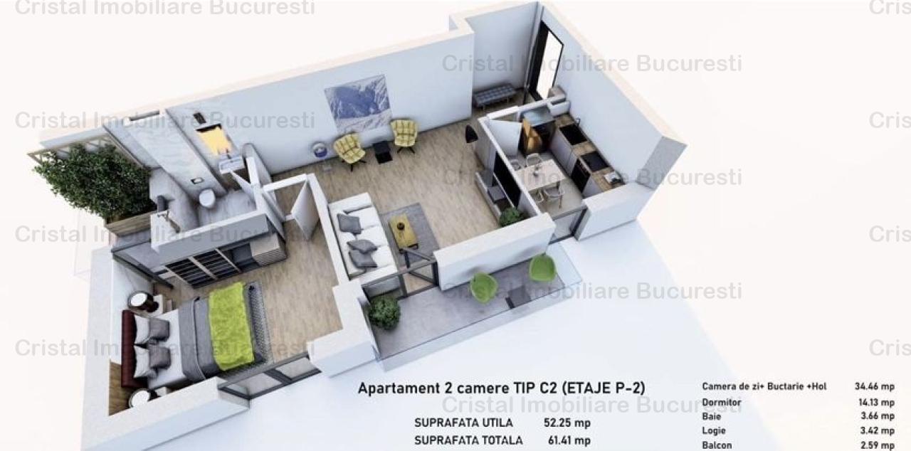 Apartament 2 camere, incalzire in pardoseala, 4 min Mihai Bravu metrou