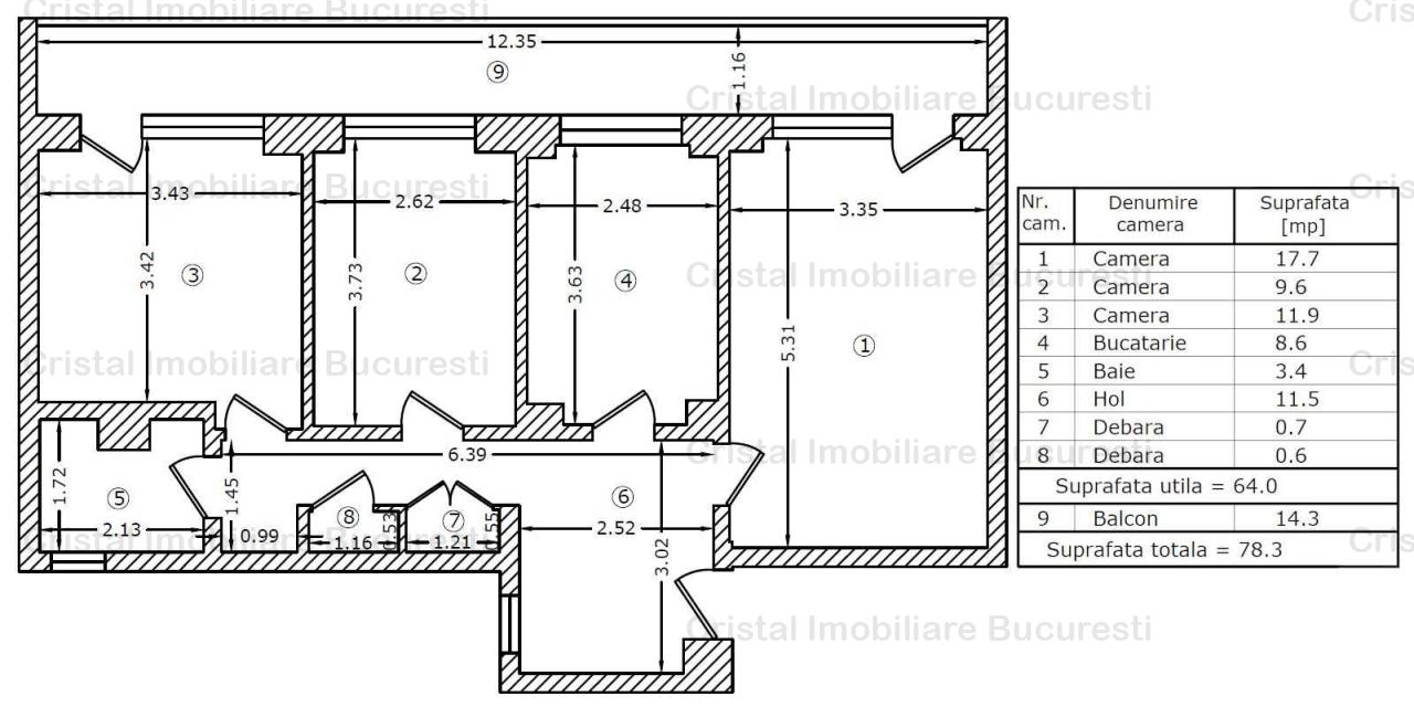 Apartament 3 camere decomandat Colentina - Bucur Obor