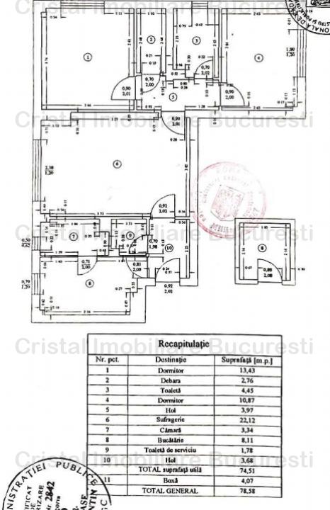 Matei Basarab, apartament 3 camere de vanzare