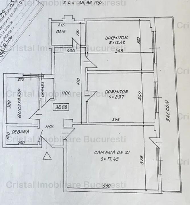 3 camere bloc ALMO Obor