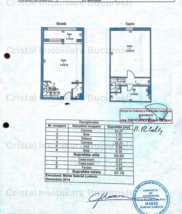 Apartament 2 camere, centrala proprie, bloc cu lift, 2 bai