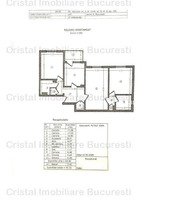 Apartament 3 camere de vanzare Gorjului