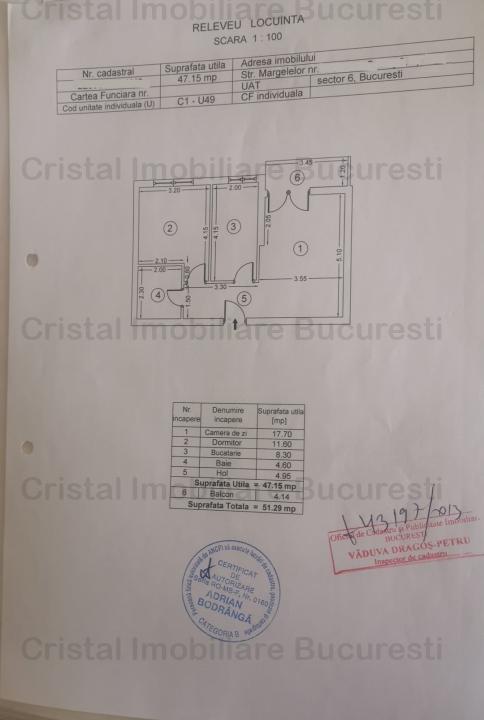 Apartament 2 camere de vanzare Pacii