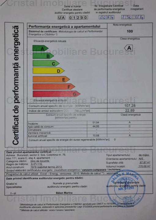 3 camere Obor, etaj 4