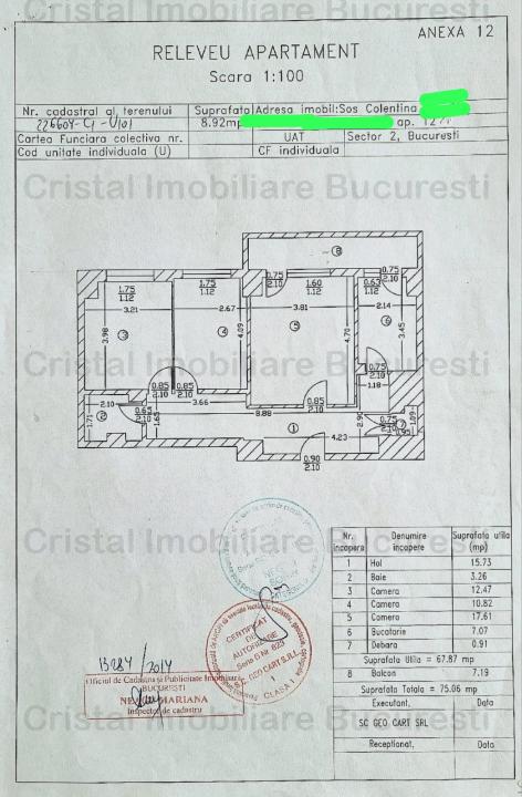 3 camere Obor, etaj 4