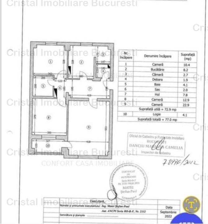 Apartament 3 camere, decomandat, zona Decebal - 2 min metrou Muncii