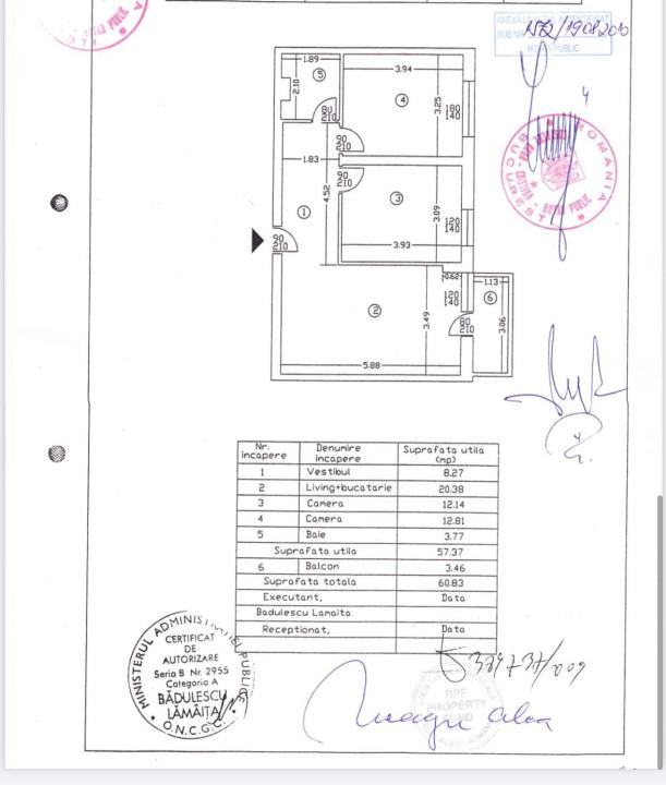 Apartament 3 camere, 3 - 4 min metrou Mihai Bravu, parcare inclusa, centrala