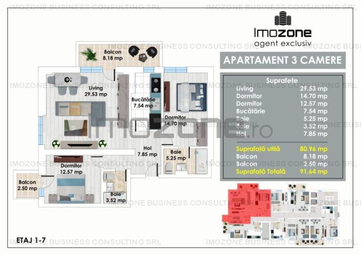 3 Camere | Living Spatios | 2 Bai | Langa Metrou Pacii | Autogara Militari