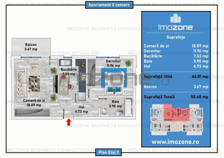 Prelungirea Ghencea, 2 camere cu terasa in bloc nou 2023, centrala proprie