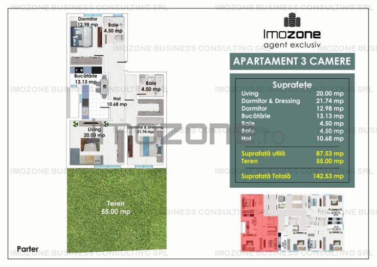 3 Camere | 55 mp Curte | langa Autogara Militari | Metrou Pacii | Militari