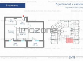 Apartament 2 Camere | 72 mp | Bloc Nou | Metrou Pacii / Preciziei | Militari