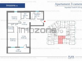 Apartament 3 Camere | 91 mp | Bloc Nou | Metrou Pacii / Preciziei | Militari