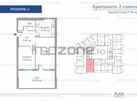 Apartament 2 Camere | 77 mp | Bloc Nou | Metrou Pacii / Preciziei | Militari