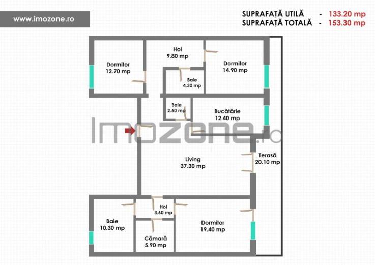 Drumul Taberei- Doftanei,4 camere, etajul 4, 153 mp, lift, BLOC NOU, COMISION 0%