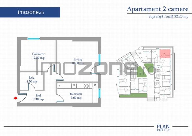 Apartament 2 Camere | 77 mp | Bloc Nou | Metrou Pacii / Preciziei | Militari