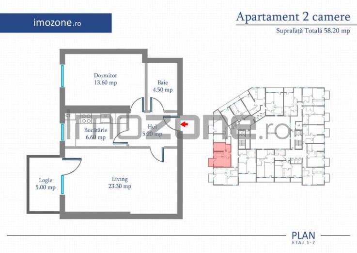 Apartament 2 Camere | 62 mp | Bloc Nou | Metrou Pacii / Preciziei | Militari