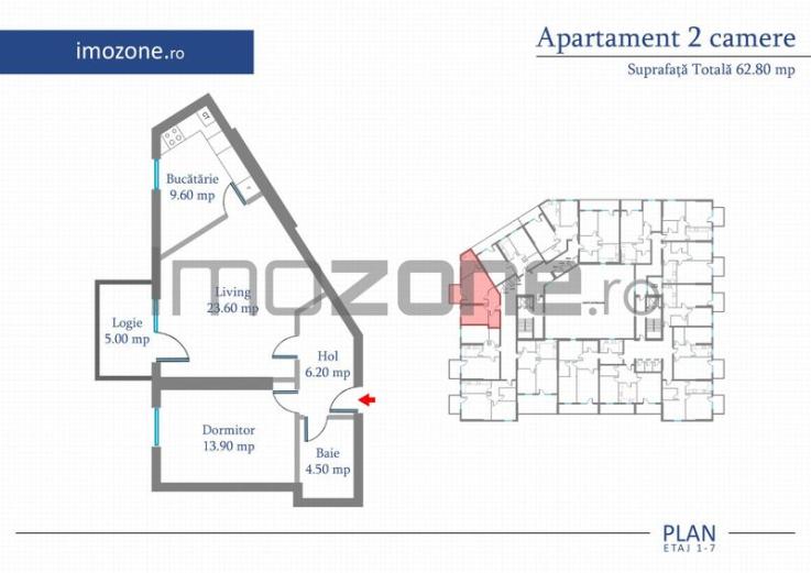 Apartament 2 Camere | 63 mp | Bloc Nou | Metrou Pacii / Preciziei | Militari