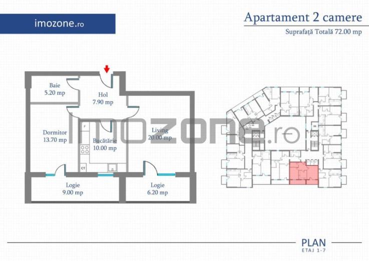 Apartament 2 Camere | 77 mp | Bloc Nou | Metrou Pacii / Preciziei | Militari