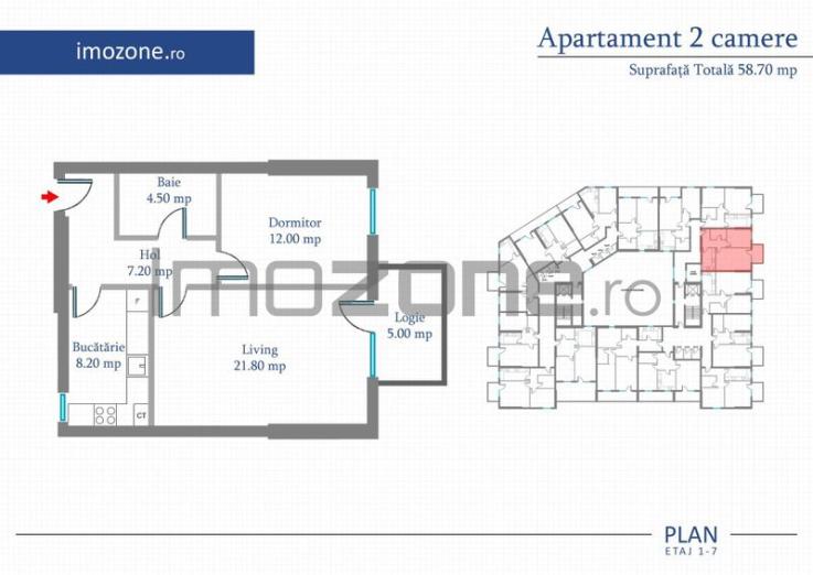 Apartament 2 Camere | 62 mp | Bloc Nou | Metrou Pacii / Preciziei | Militari