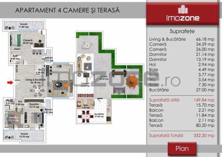 DRUMUL TABEREI -  4 CAMERE, 3 BAI, 321MP UTILI,  BLOC FINALIZAT,  LIVING 66MP!