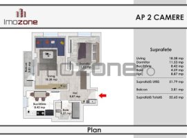 LUJERULUI - GRAND VIA, 2 CAMERE, ETAJUL 2, LIFT,  MOBILAT - UTILAT,  COMISION 0%