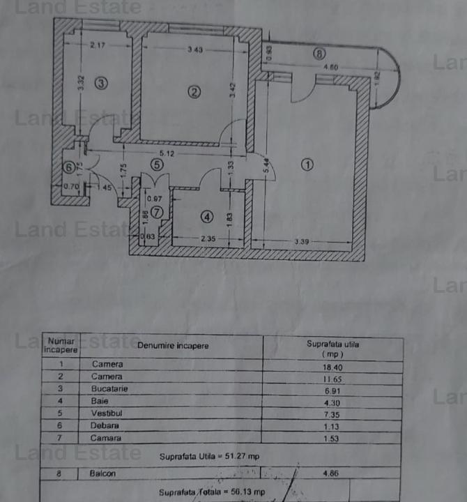 2 camere 13 Septembrie - Rahova