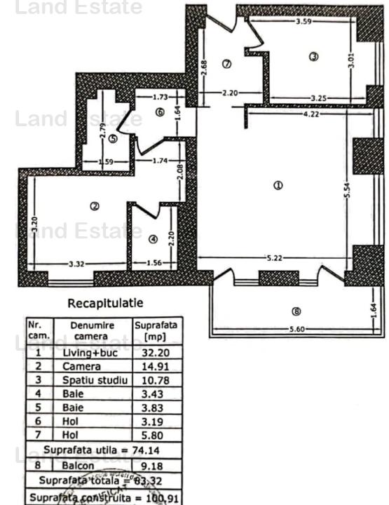 3 camere la 3min de Metrou Jiului